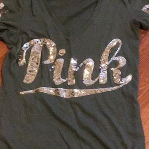 Pink V neck Shirt